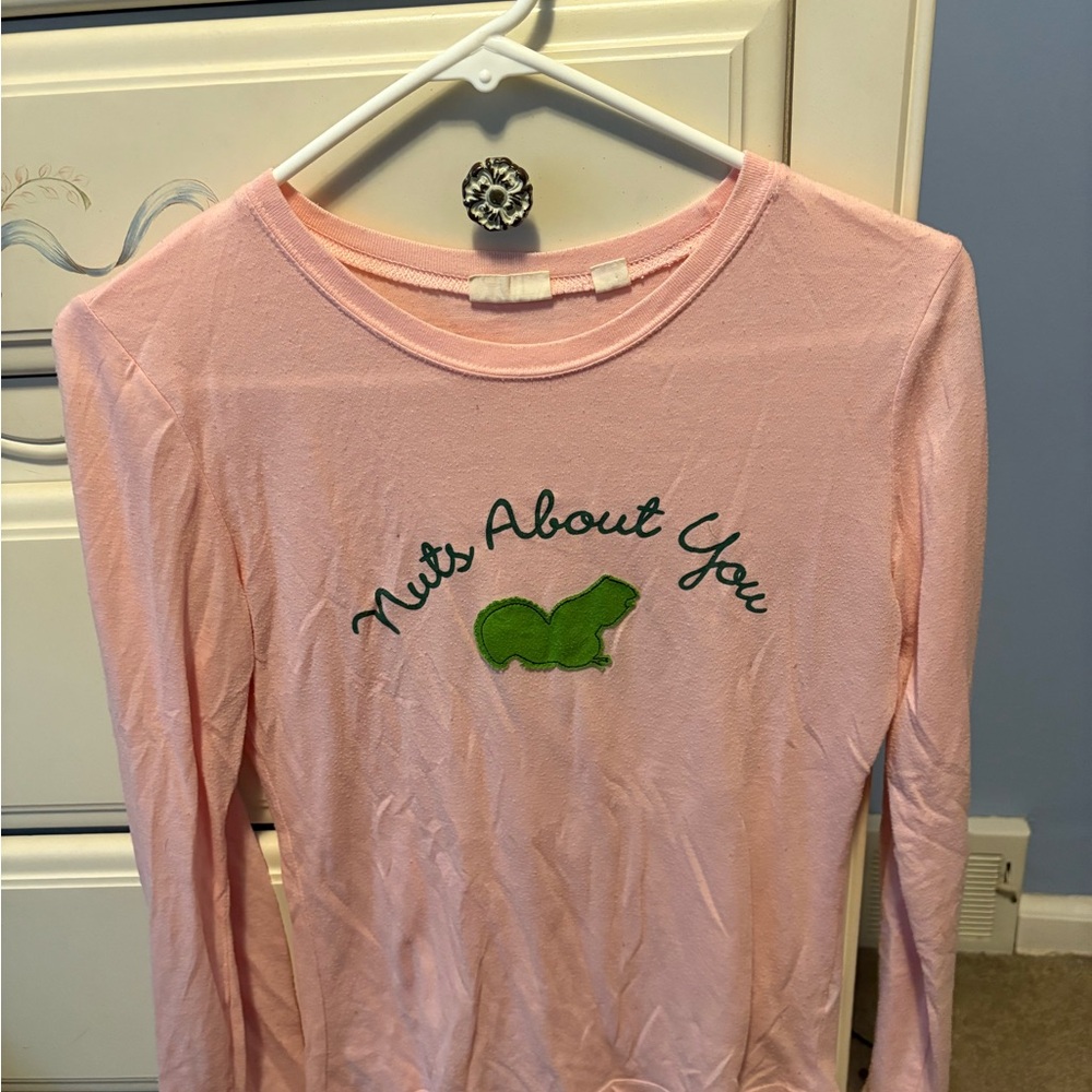 American Eagle Outfitters Pink and Green Long Sleeve Tees